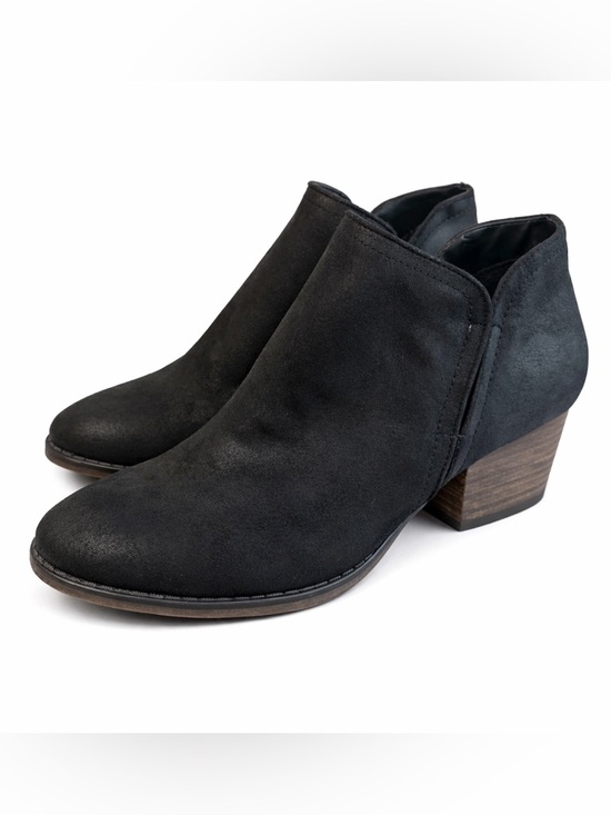 Fergie Shoes - Fergie Women’s Black Faux Suede Low Heel Ankle Booties